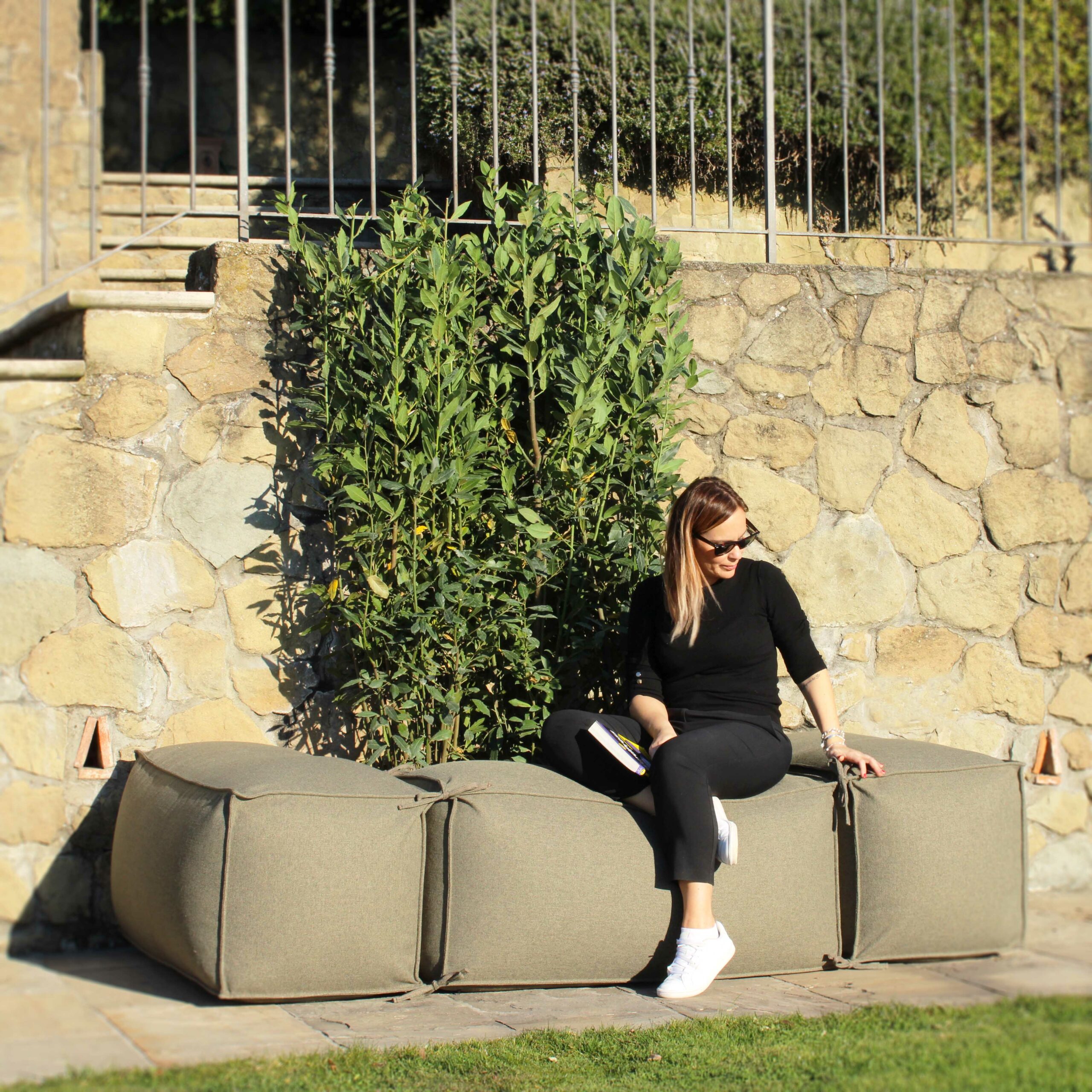 Poltrona Sacco Taglia L In Morbida Ecopelle - Pouf Antistrappo